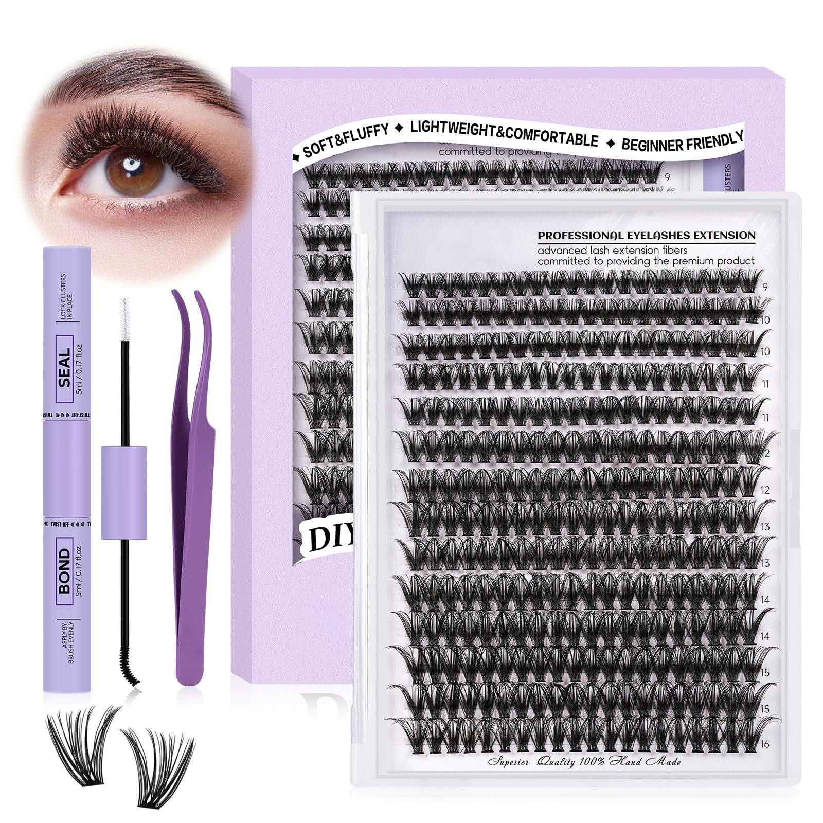 Band Qaugen home lash application setup for salon-like results