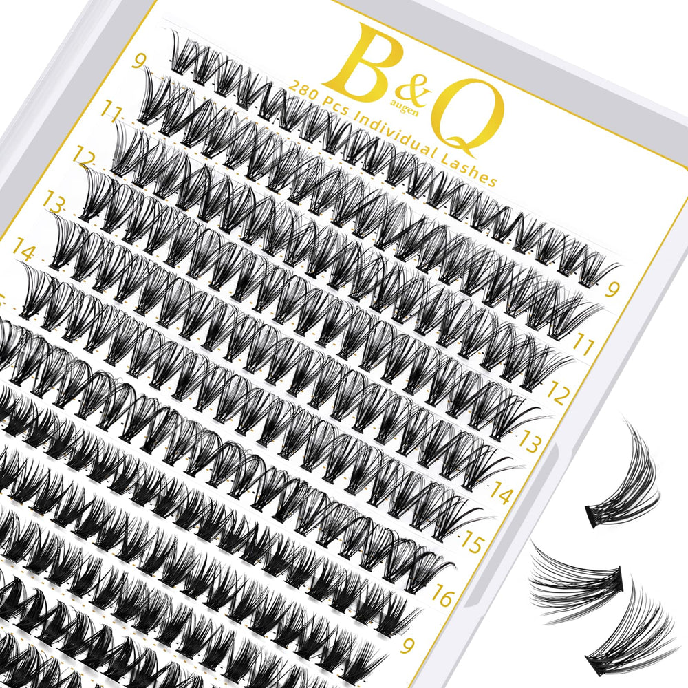 BandQaugen lash clusters 30D tray for easy DIY lashes and natural volume.