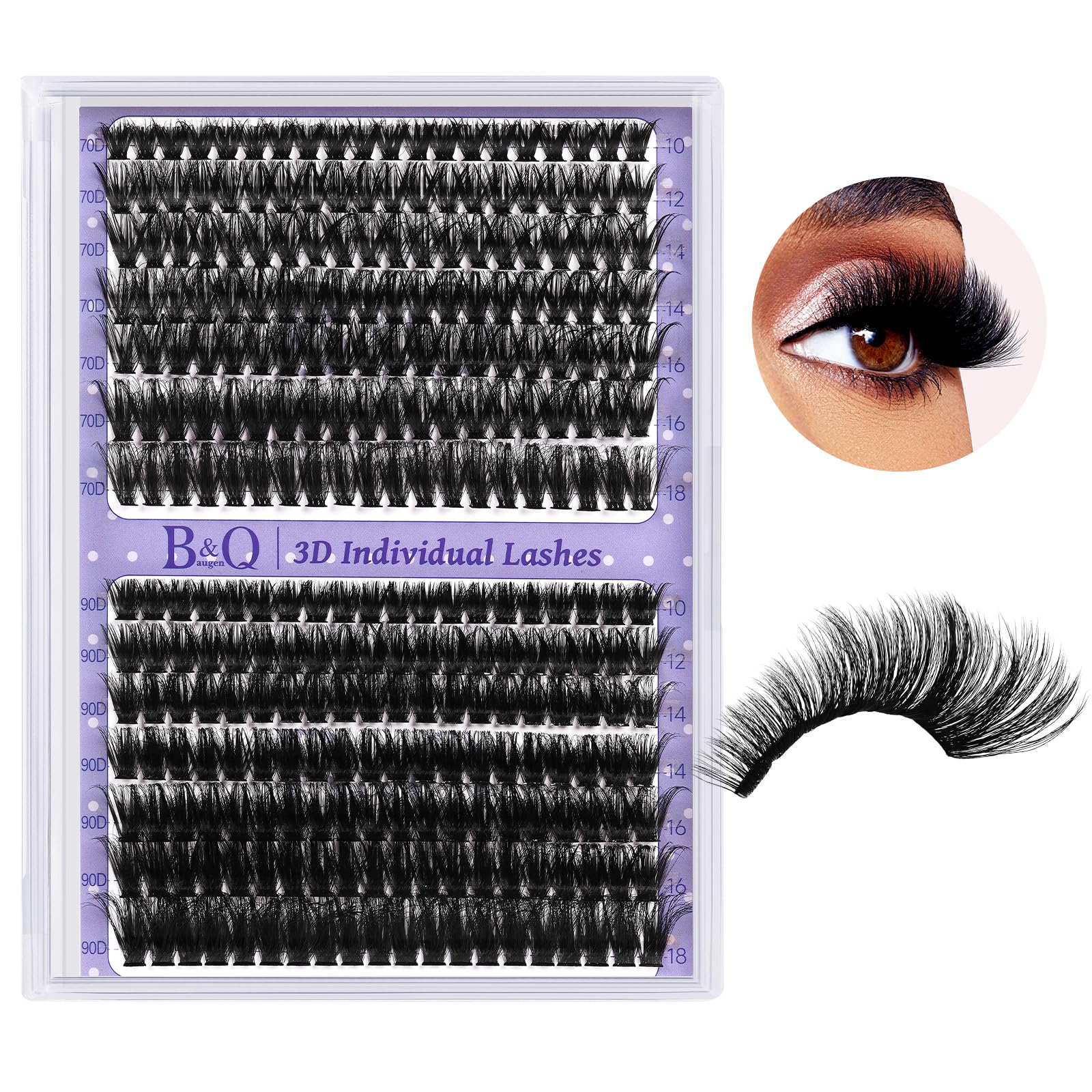 BandQaugen lash clusters deliver 3D volume for a natural look