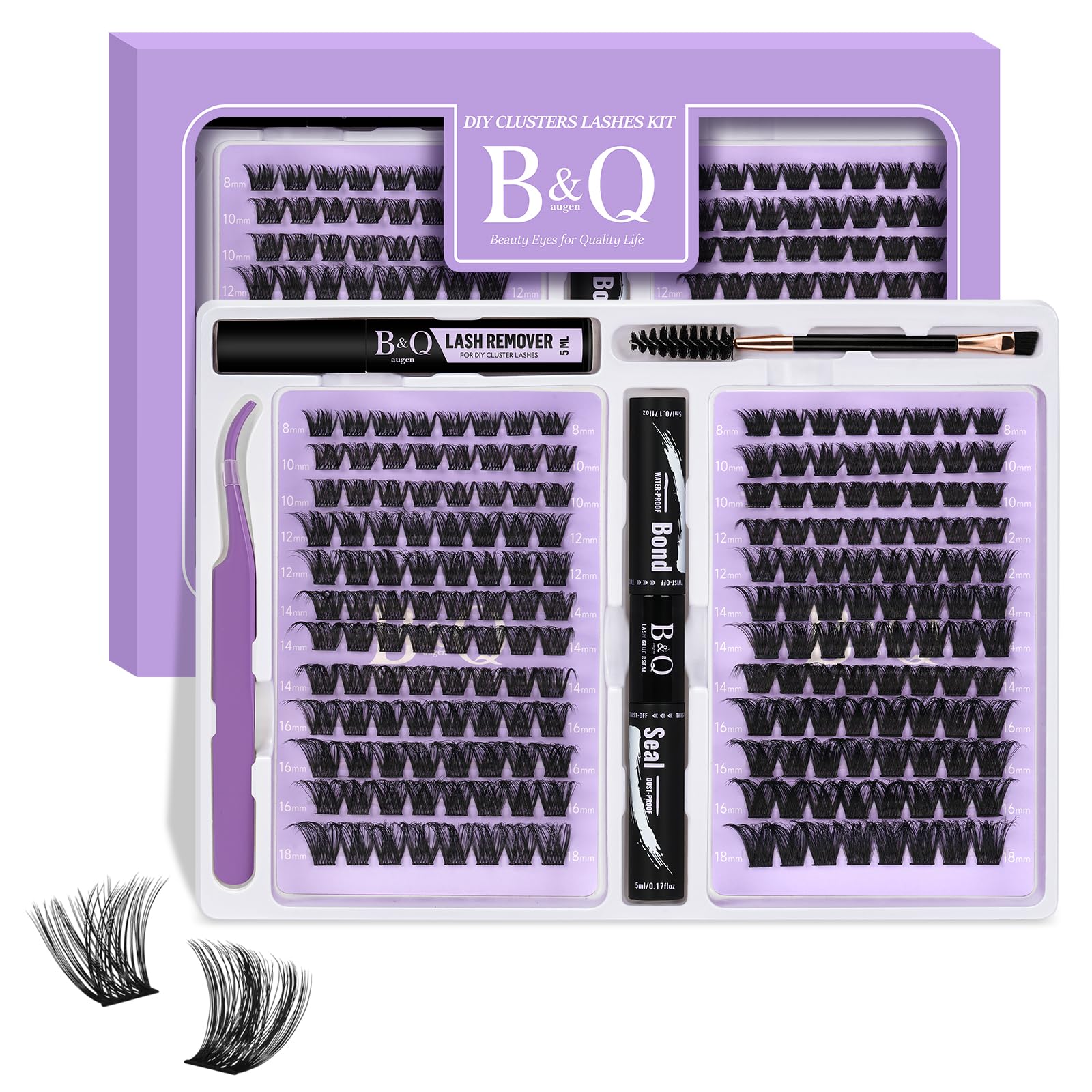 BandQaugen lash extension kit 192 pcs pack for at home DIY lashes