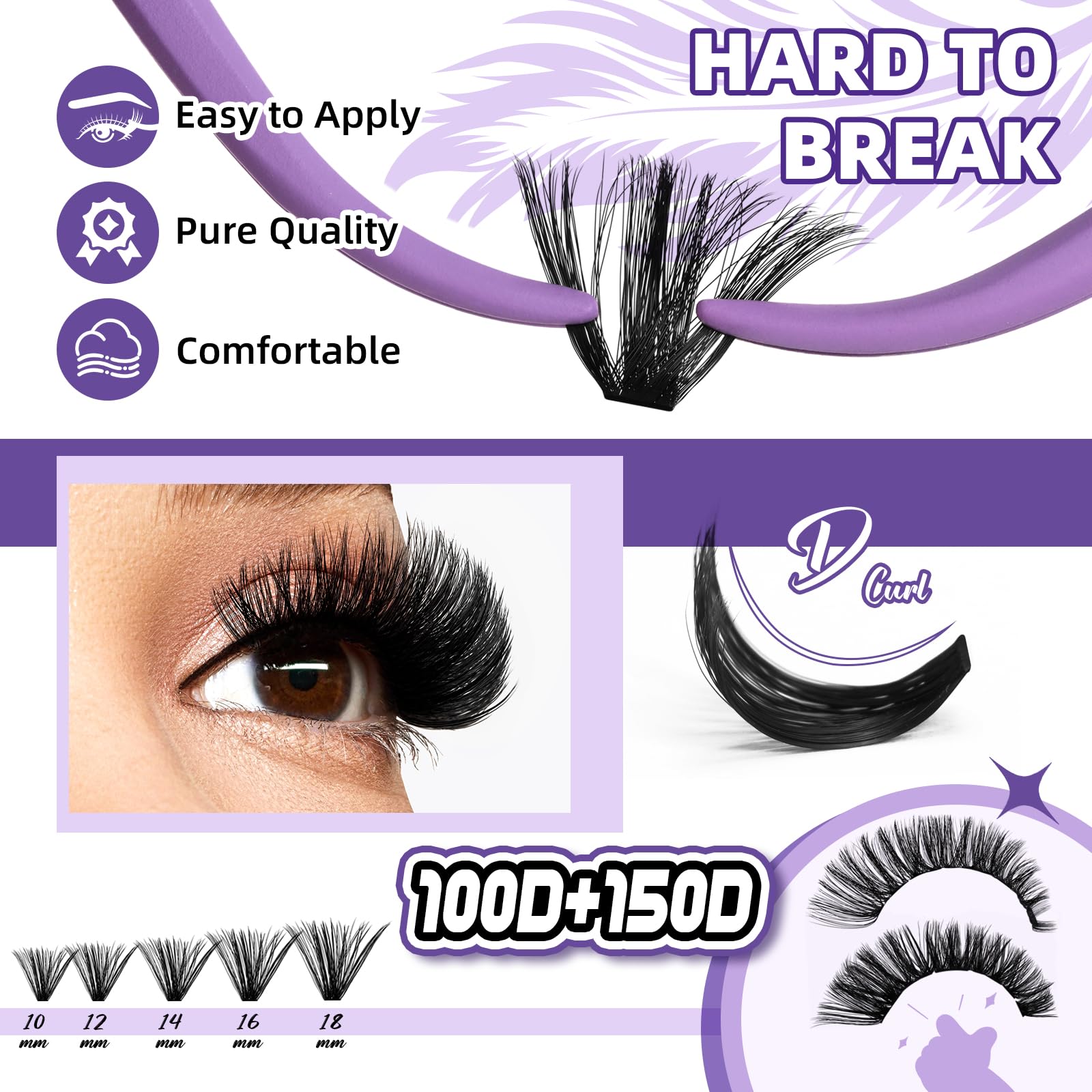 BandQaugen lash extension kit with applicator tools for easy at home application.