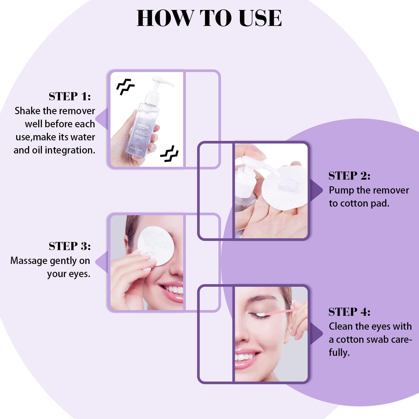 BandQaugen lash remover label close-up highlights the gentle formula