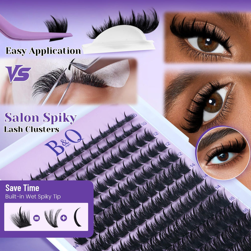 BandQaugen Manga Lash Clusters close-up showing high-spike fibers for bold volume