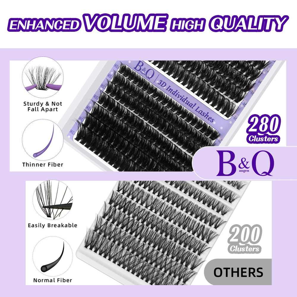 BandQaugen 70D+90D mix creates wispy multi-layer lashes