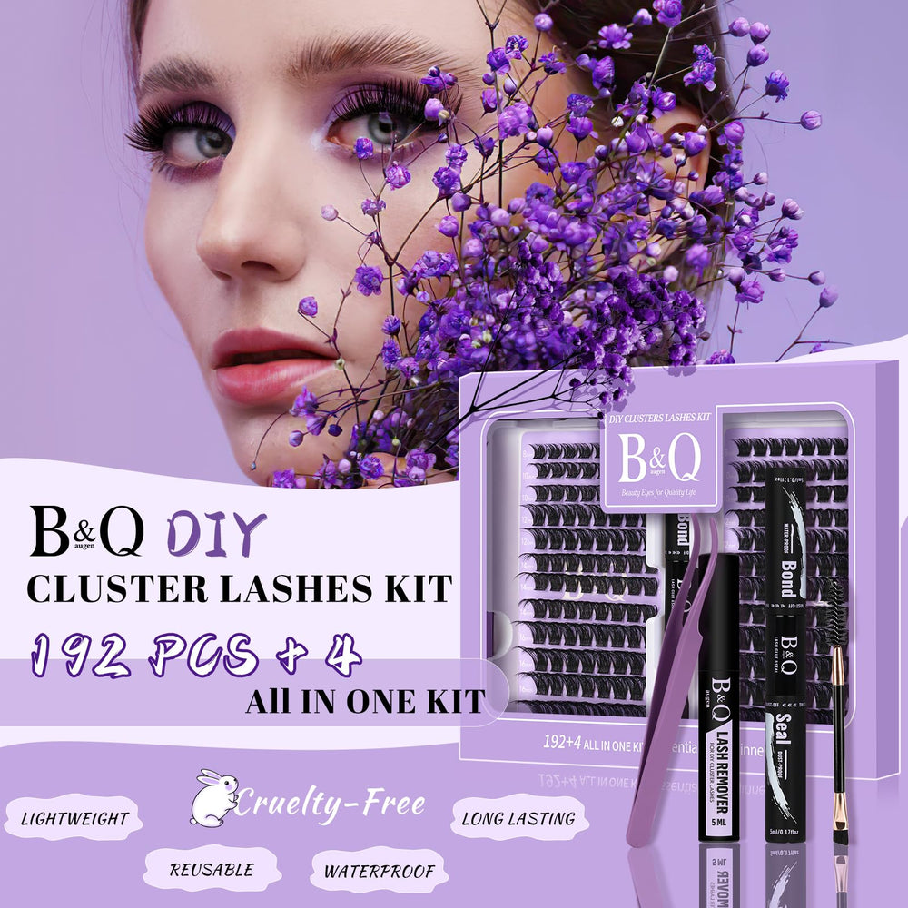 BandQaugen mixed length cluster lashes 8-18 mm for natural fullness