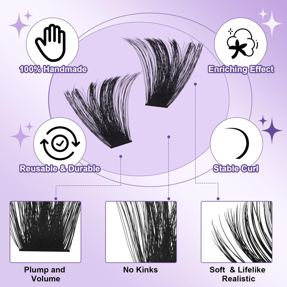 B&Qaugen supersoft lashes 200D create natural feel volume with soft fibers.