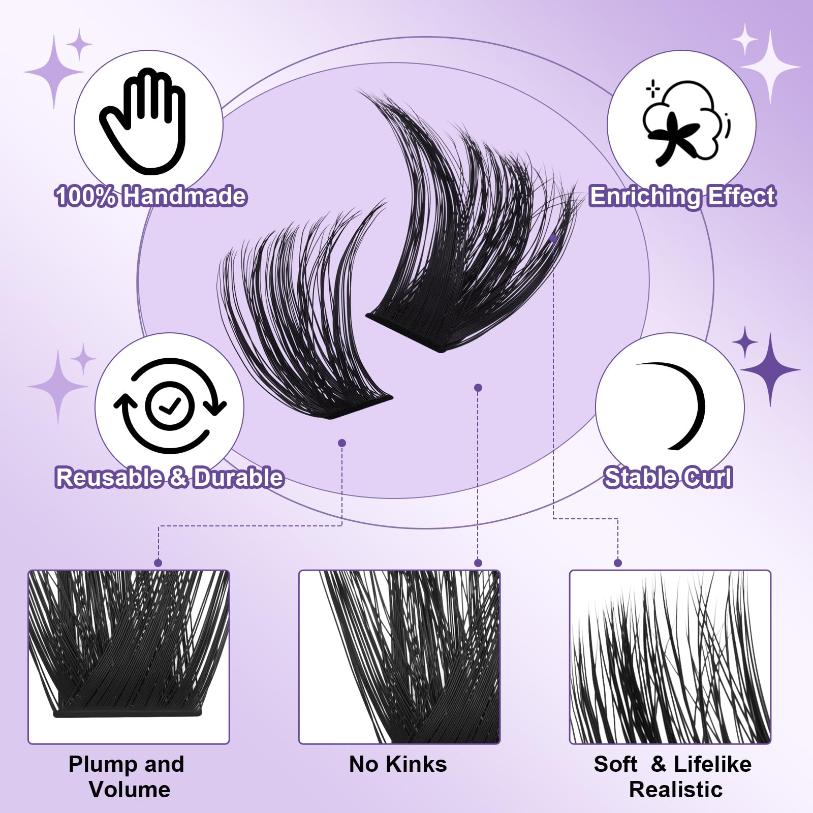 B&Qaugen volume lashes 100D+150D offer dramatic yet soft definition.