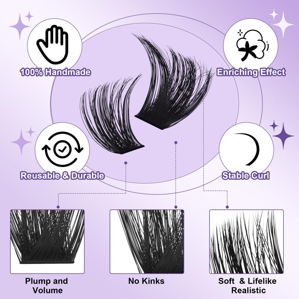 B&Qaugen volume lashes 100D+150D offer dramatic yet soft definition.