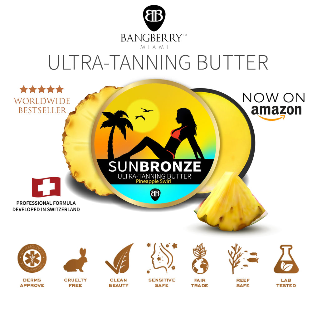 Bangberry Original Sun Bronze Butter Pineapple Swirl fragrance highlights tropical aroma