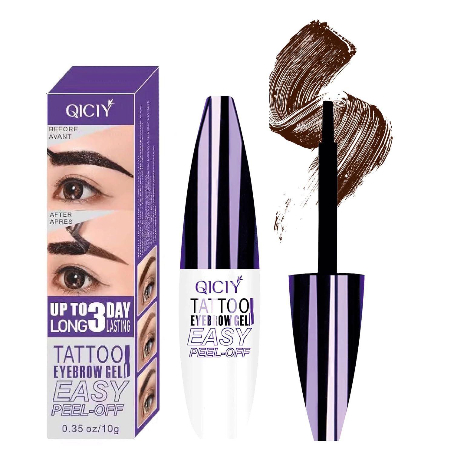 Bangfeng Easy Peel-Off Eyebrow Gel Tint Kit – precision application for defined brows at home.