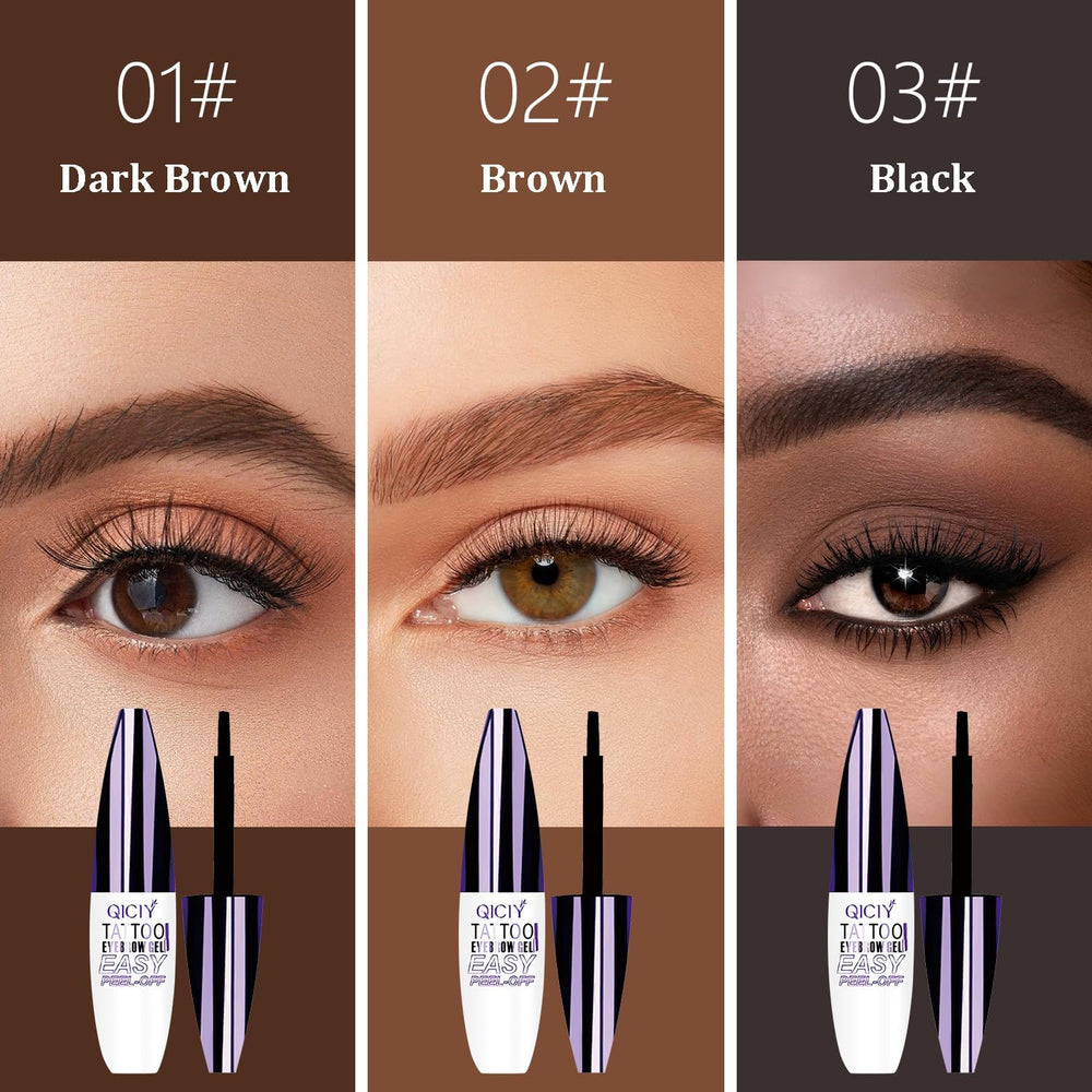 Bangfeng precision angled brush shown for clean, even brow shaping.