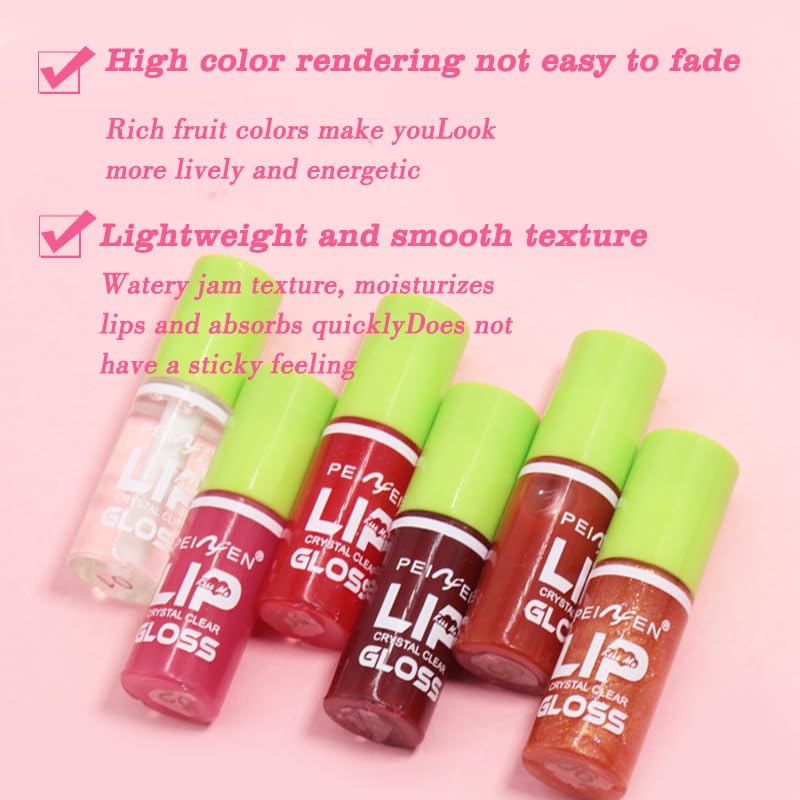 Bangfeng lip oil display highlights shade 01 to 04 for versatile looks.