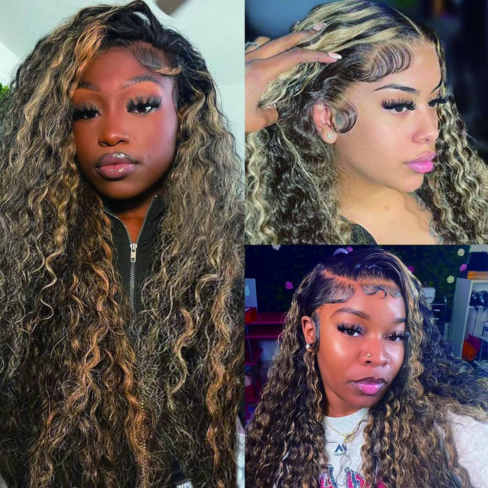 Bangjazz wig with ombre highlights and deep wave texture for dimensional looks.
