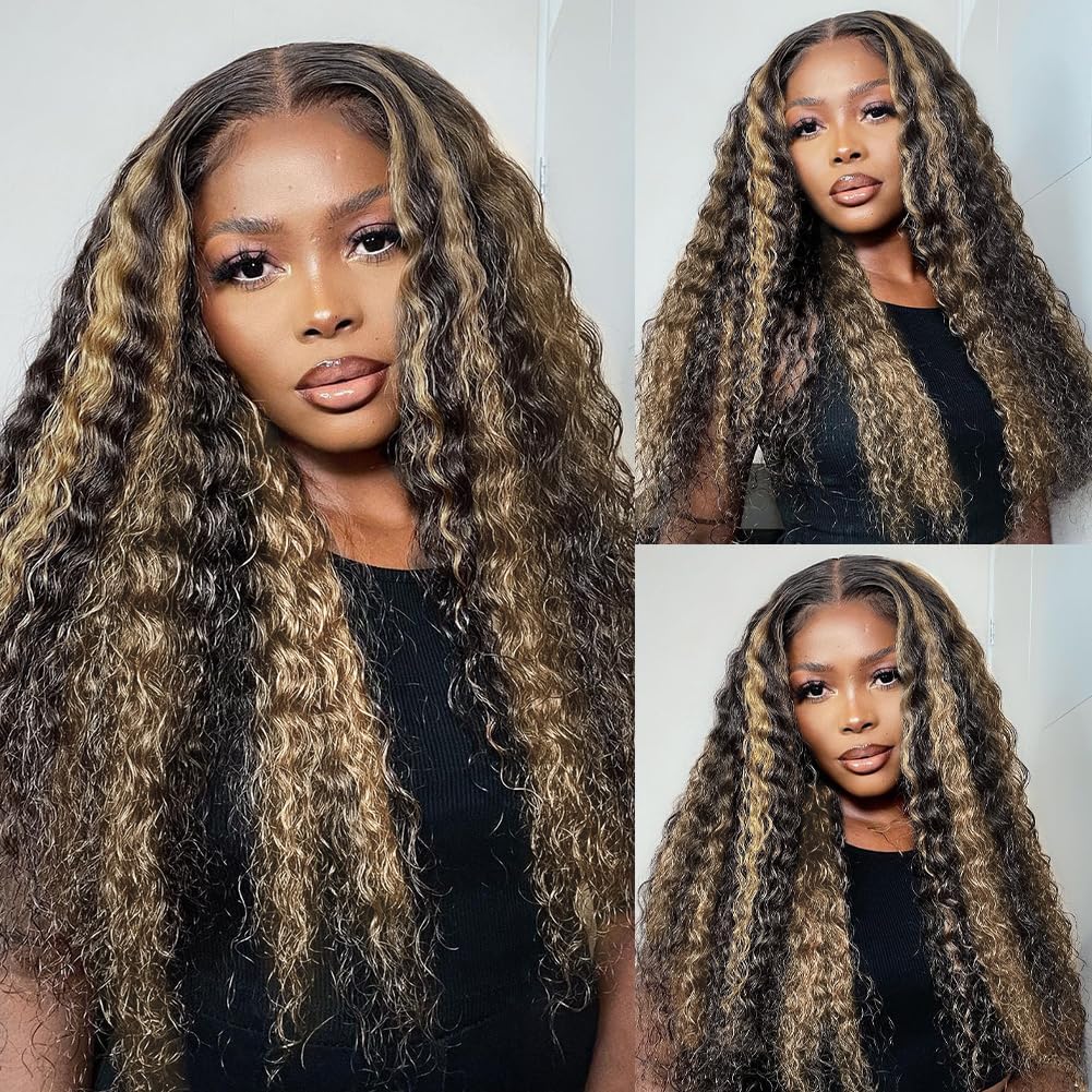 Bangjazz versatile parting deep wave lace front wig enables multiple styles.