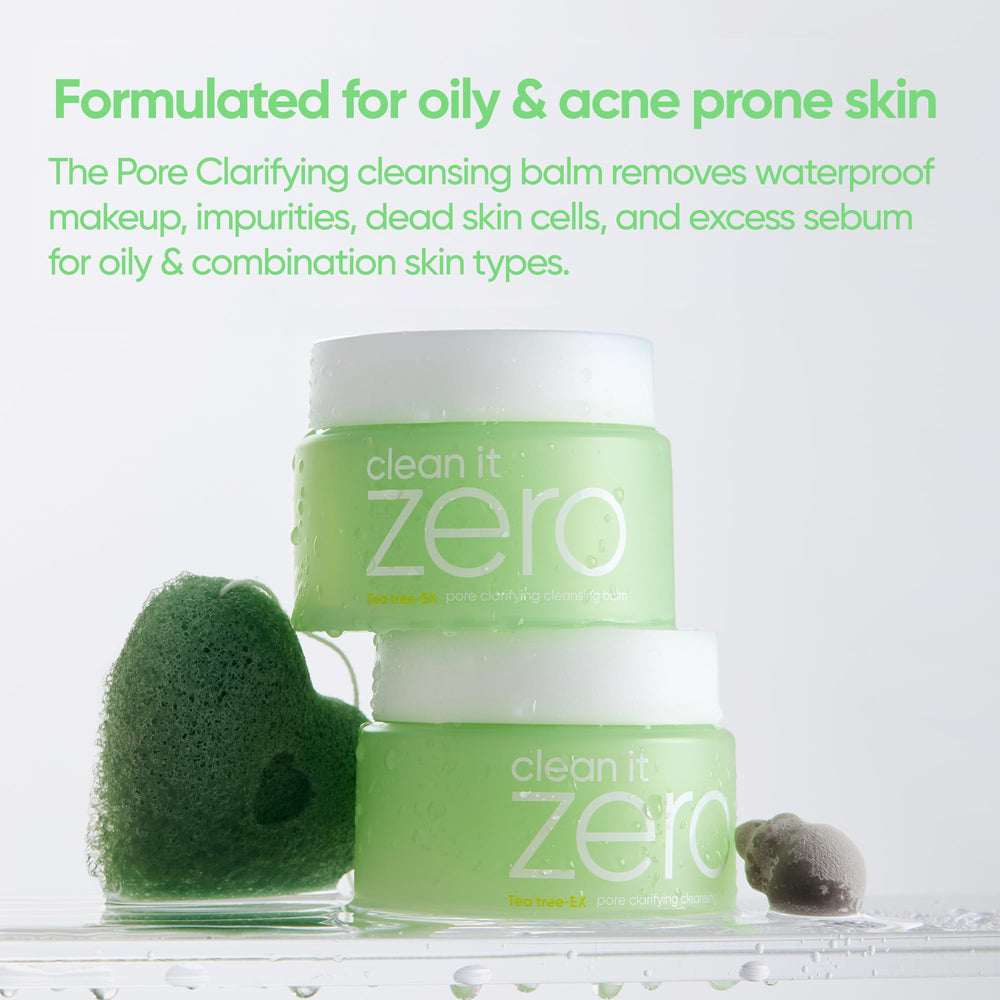 BANILA CO Clean it Zero being rinsed with water to leave skin clean and balanced.