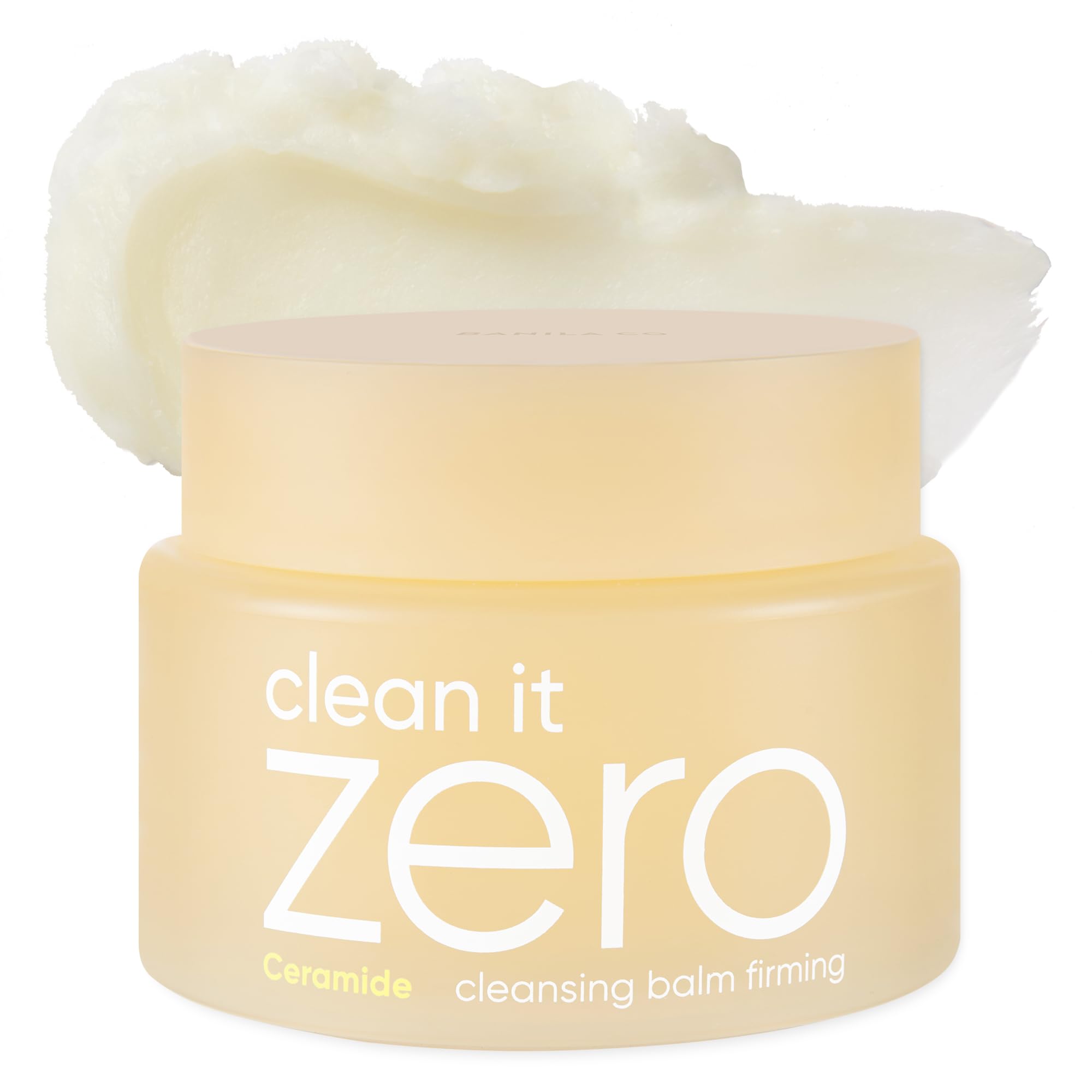 BANILA CO Clean it Zero Firming Cleansing Balm packaging close-up, convenient spatula for hygienic application