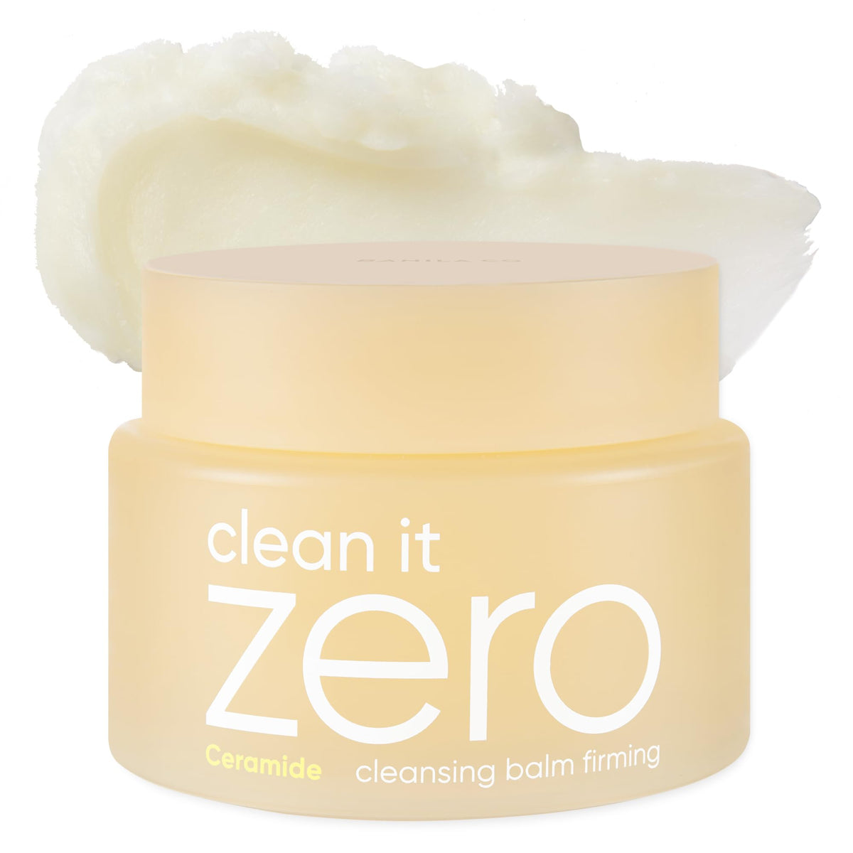 BANILA CO Clean it Zero Firming Cleansing Balm packaging close-up, convenient spatula for hygienic application