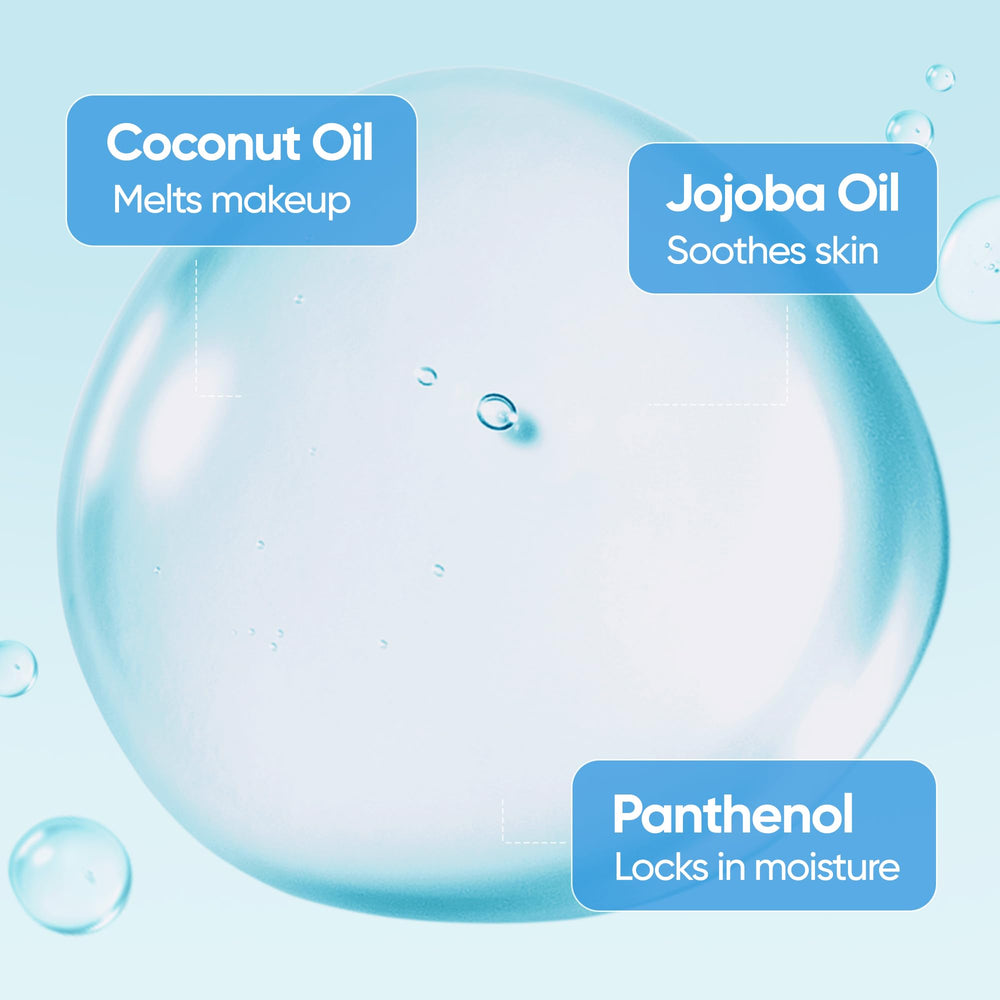 BANILA CO Clean it Zero Lip & Eye Remover in action removing waterproof mascara gently.