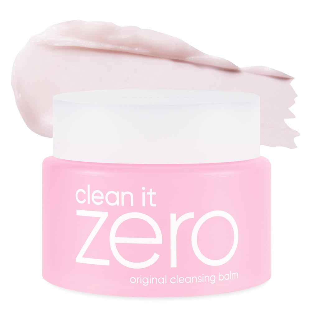 Banila Co Clean It Zero Original cleansing balm jar showing sherbet texture for gentle makeup removal.