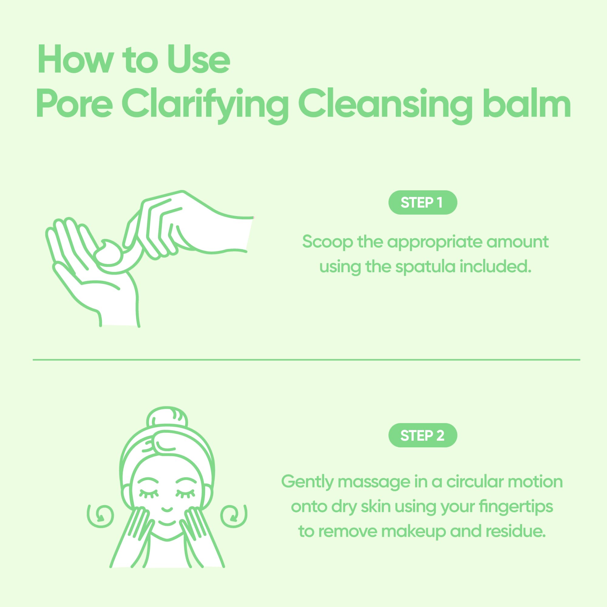 BANILA CO balm massaged onto dry skin for cleansing