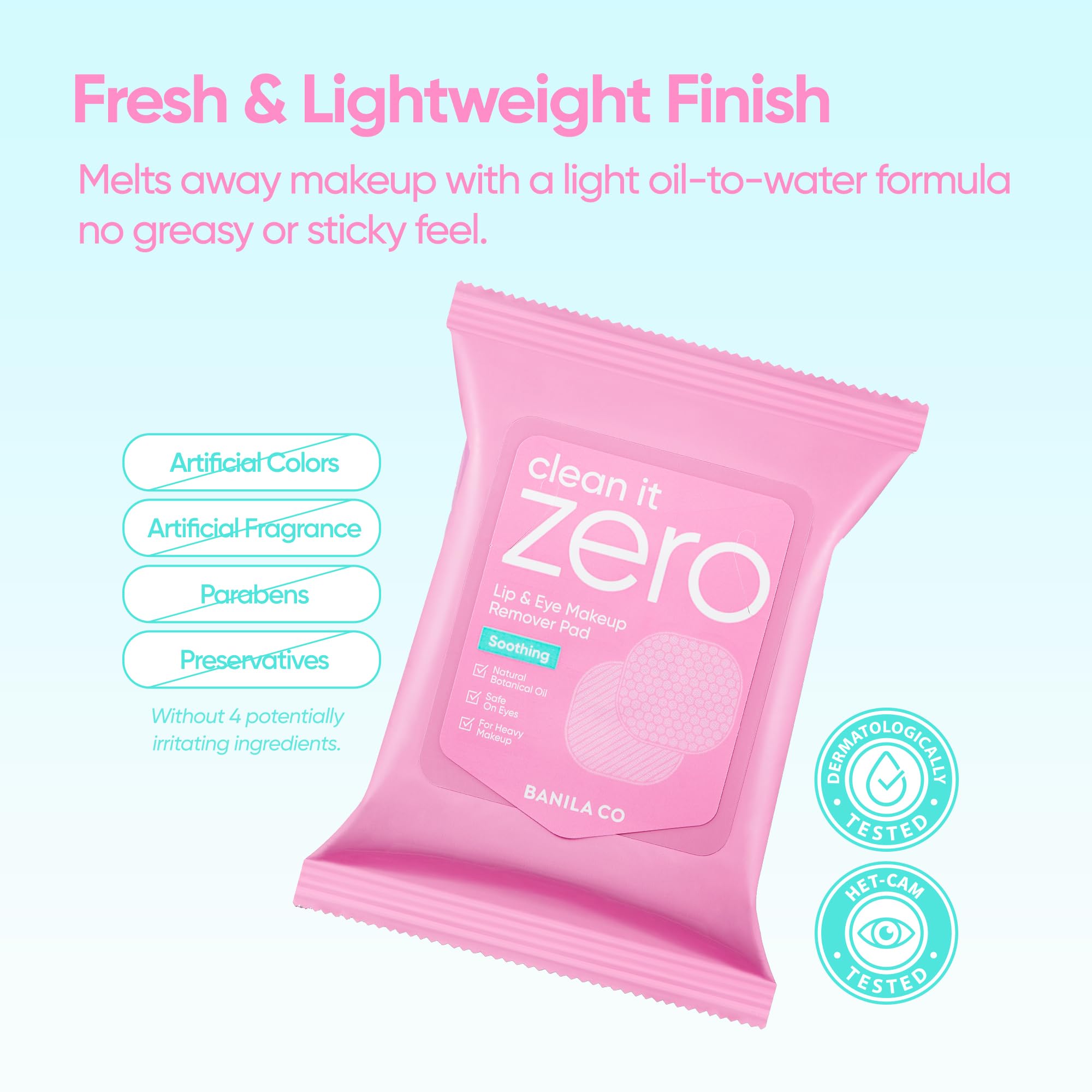 BANILA CO Clean It Zero travel-friendly pads for quick touch-ups.