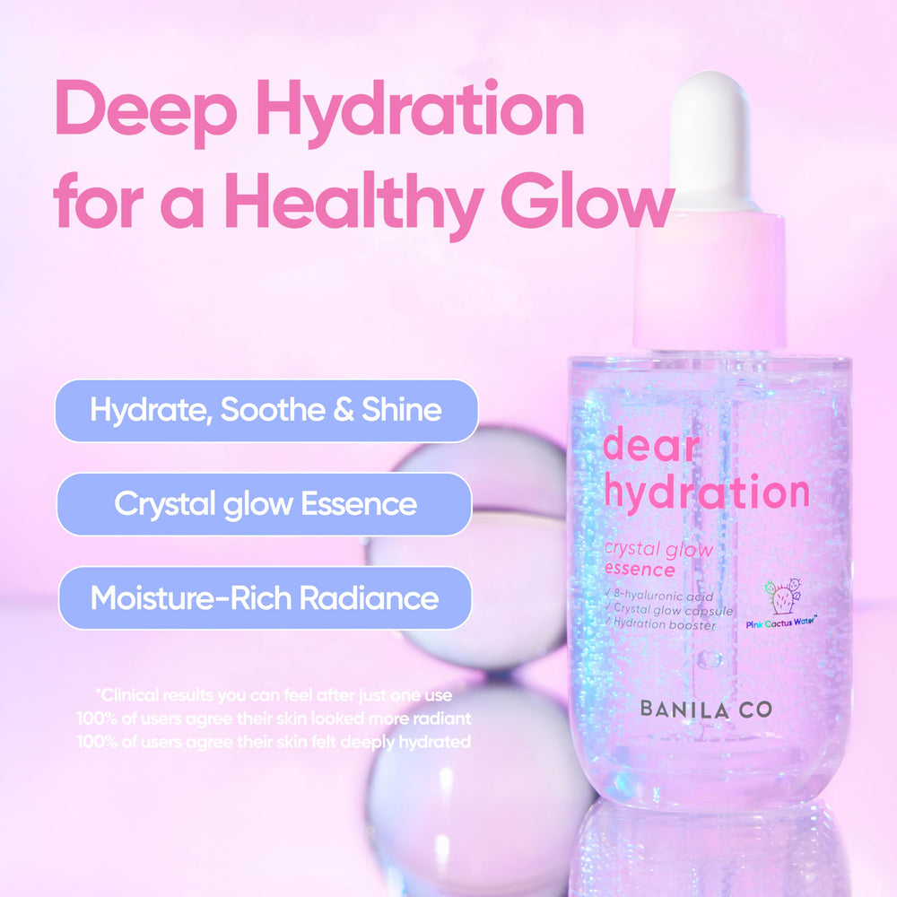 BANILA CO serum with pink biome visual highlighting hydration and texture smoothing