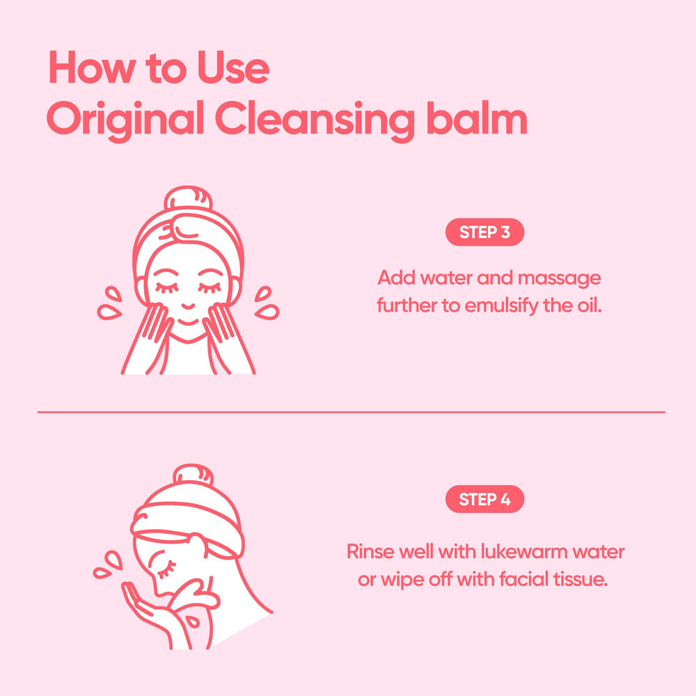 Banila Co balm applied by fingertips to dry skin