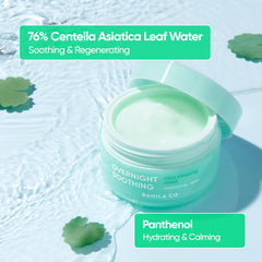 BANILA CO Overnight Soothing Cica Mask spatula applying evenly for smooth coverage
