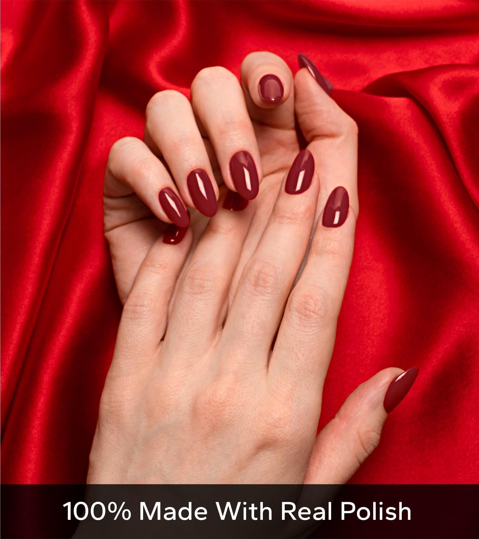 Banmagately red nail strips waterproof finish for durable wear through daily tasks.