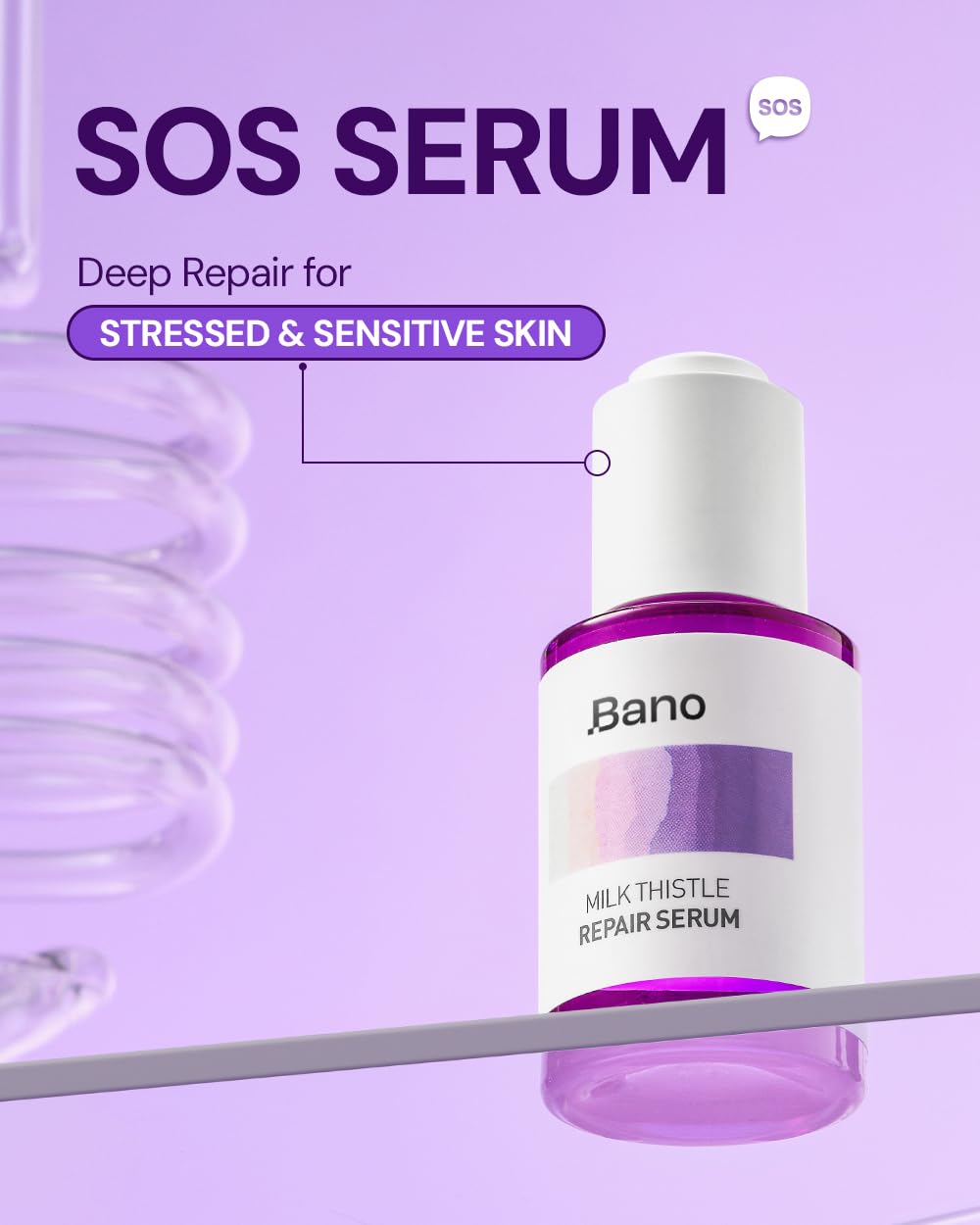 Dermatest Excellent badge on BANO serum packaging signals safe daily use