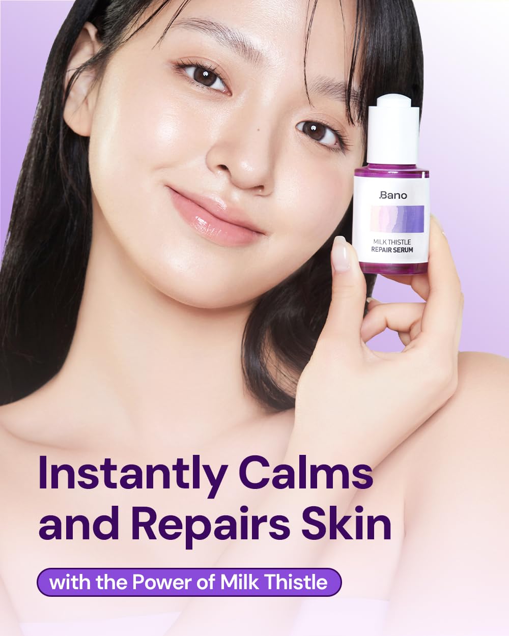 Texture close-up reveals light, non-greasy feel of BANO serum