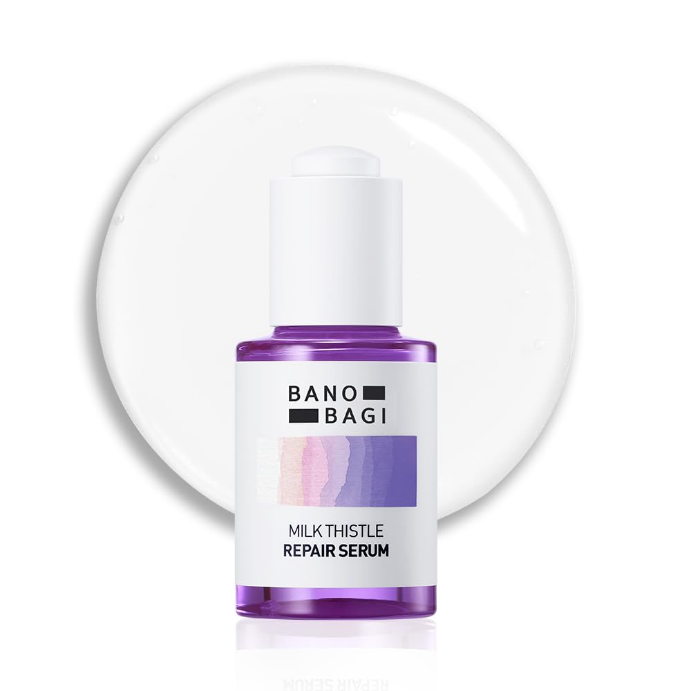 BANOBAGI Milk Thistle Repair Serum bottle provides lightweight hydration for calm skin