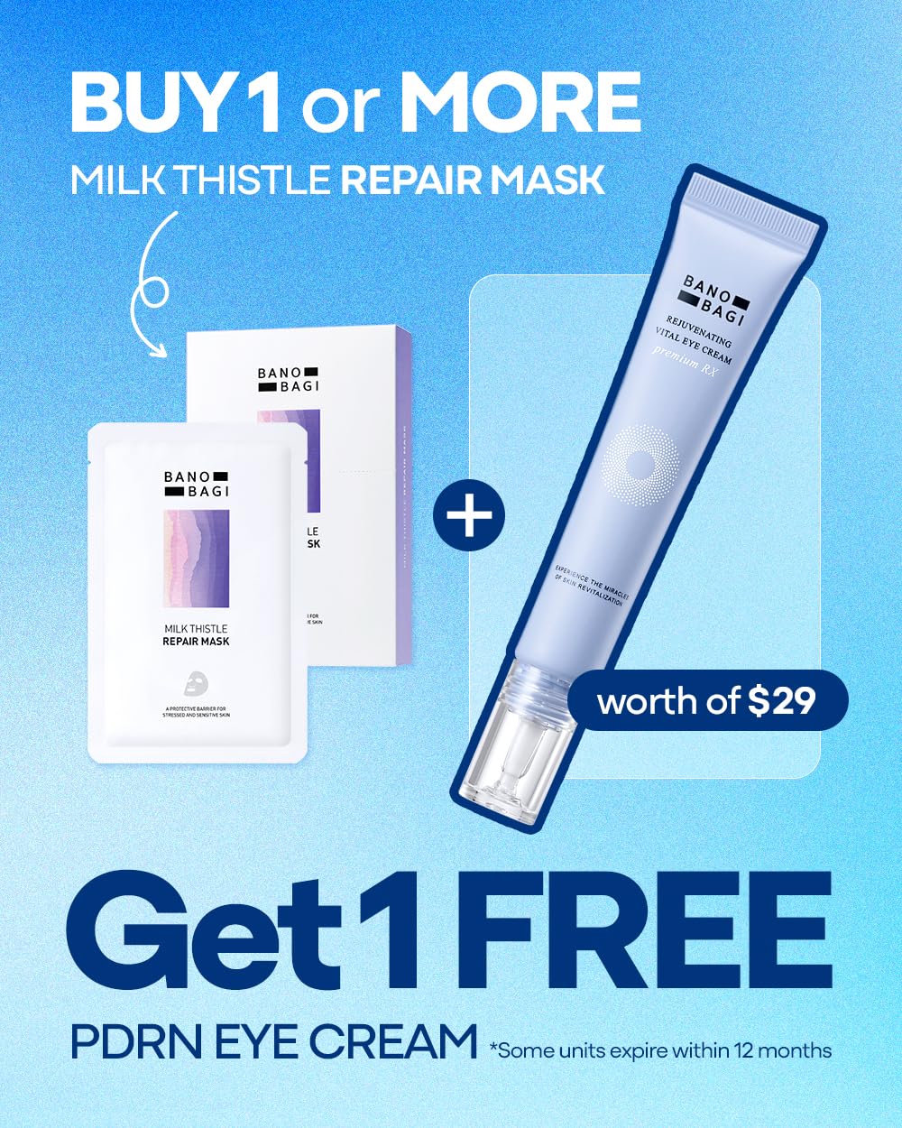 Post-application under-eye glow with Banobagi PDRN Eye Cream