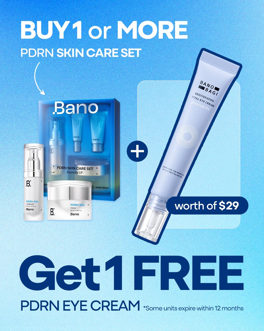 Fragrance-free label on Banobagi PDRN Eye Cream for sensitive skin suitability