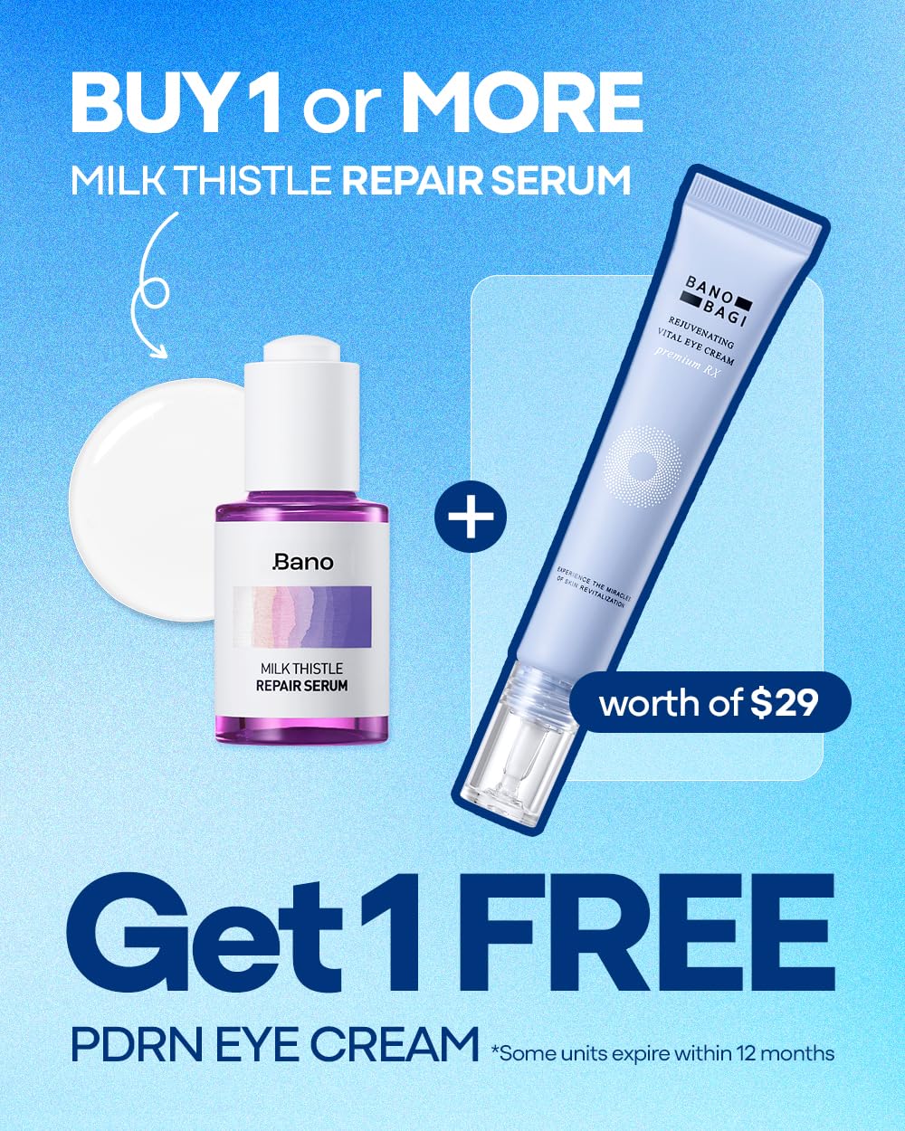 Banobagi PDRN Eye Cream with mango seed butter and panthenol for deep hydration