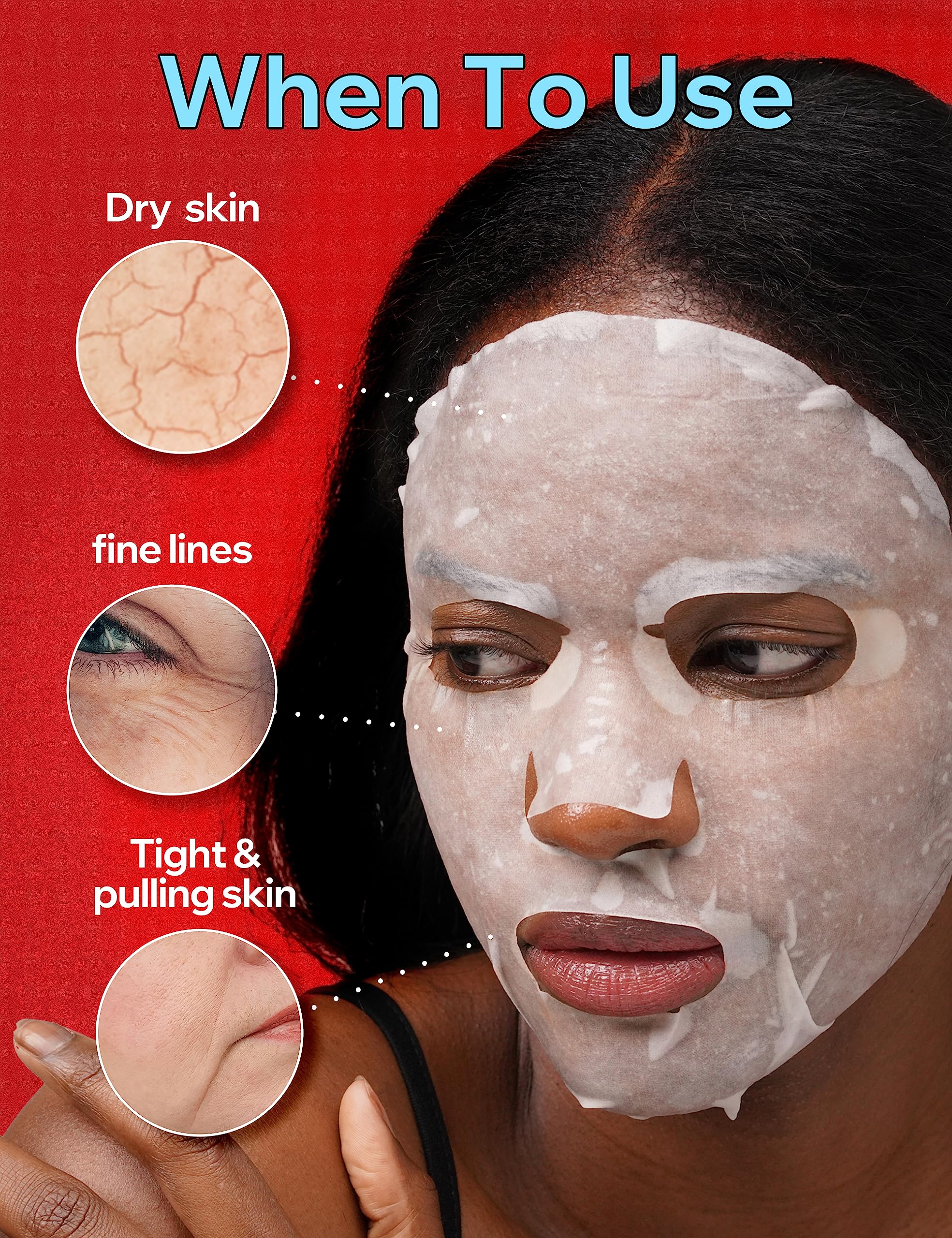 BANOBAGI Vita Genic jelly mask on face demonstrates easy, comfortable coverage