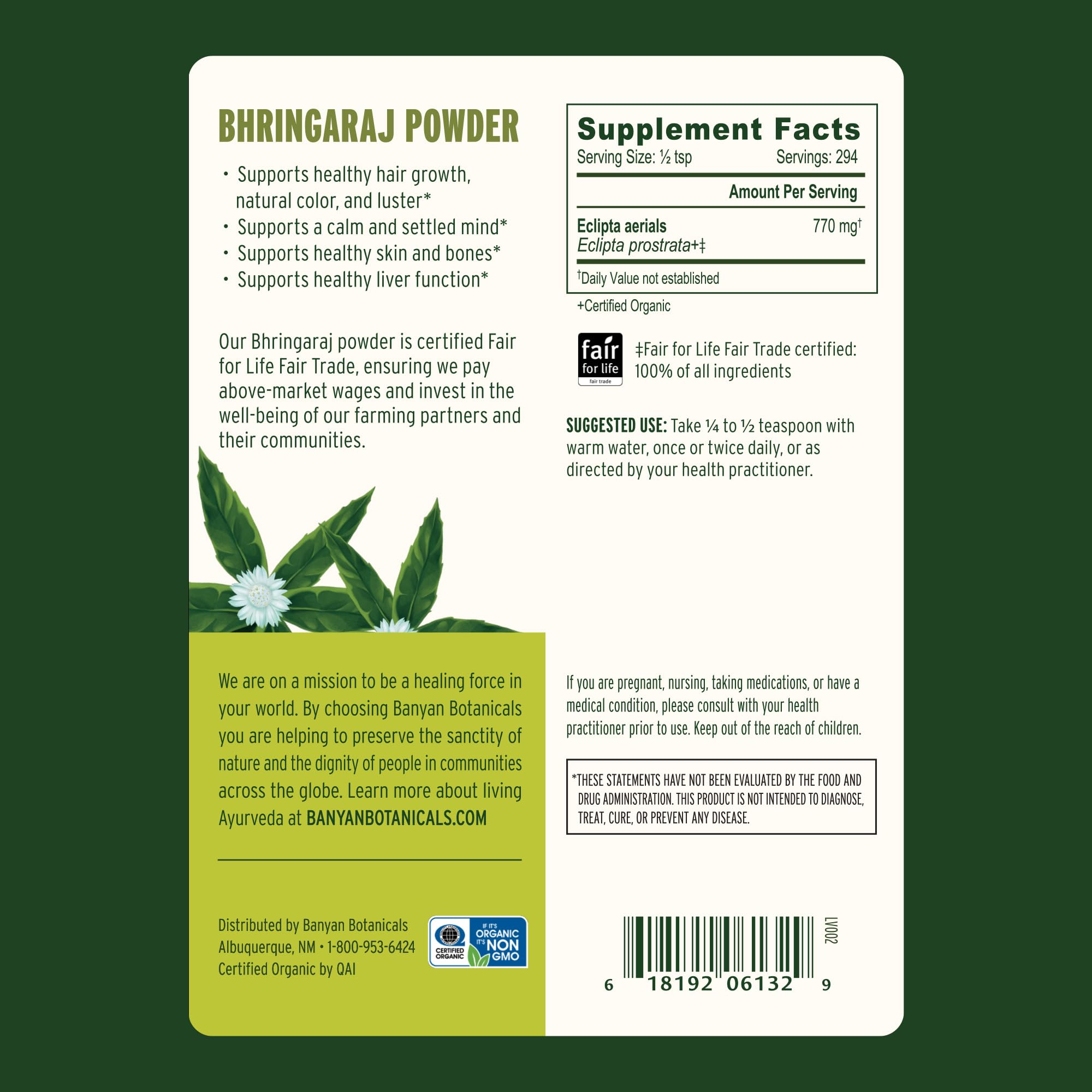 Banyan Botanicals Bhringaraj powder mixed with oil for scalp massage