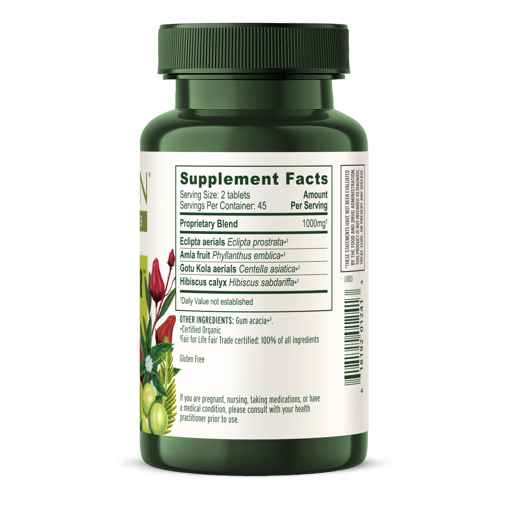 Capsules with a cup of tea suggesting a calm mind benefit and daily ritual