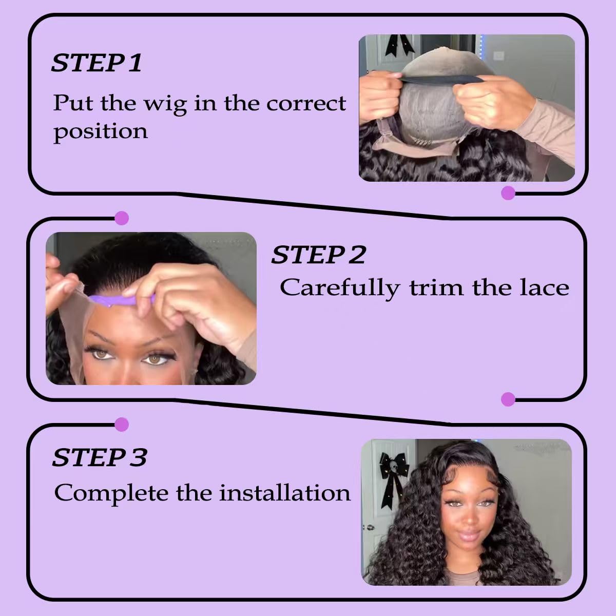 BaodanHair pre-plucked glueless wig for quick natural-looking installation.