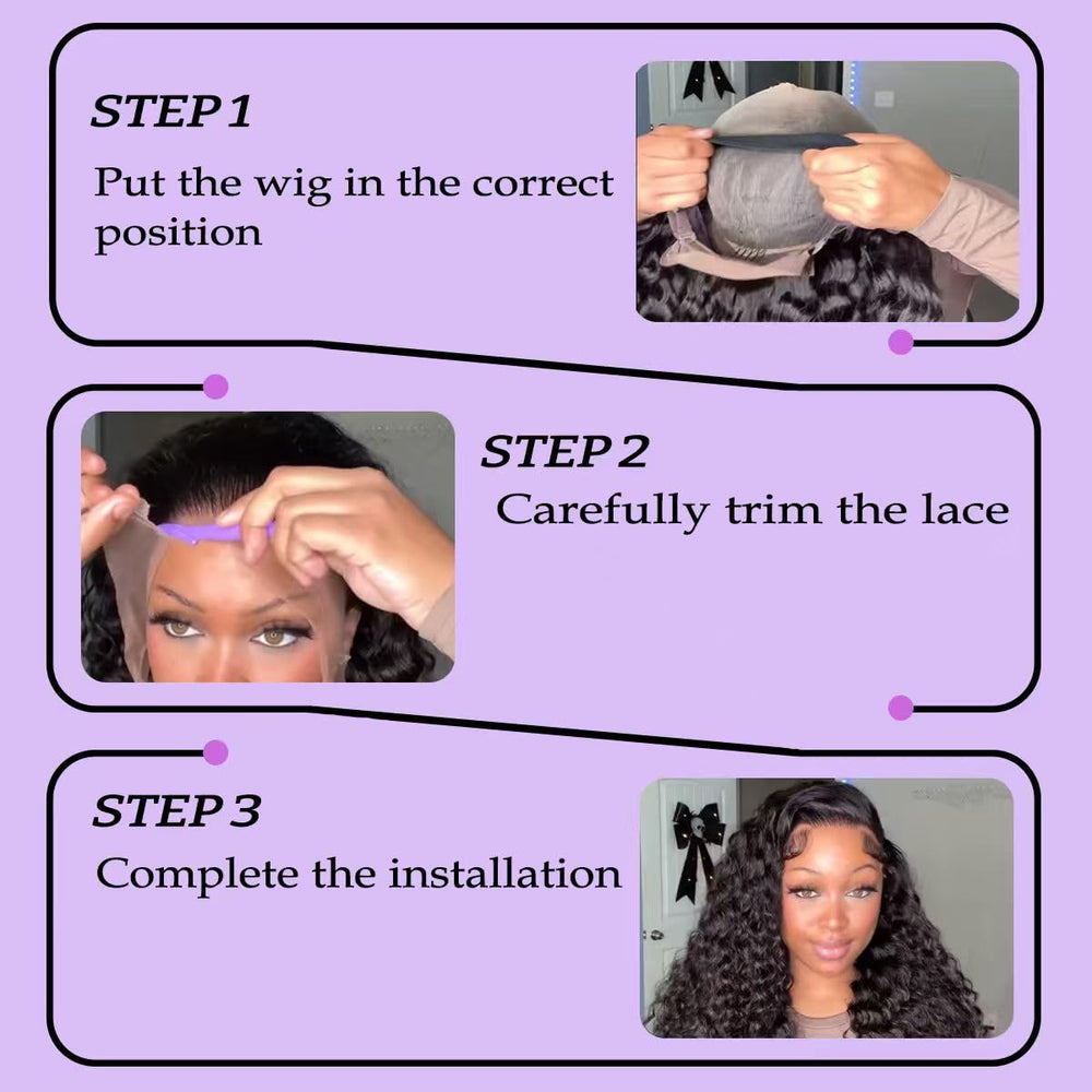 BaodanHair pre-plucked glueless wig for quick natural-looking installation.
