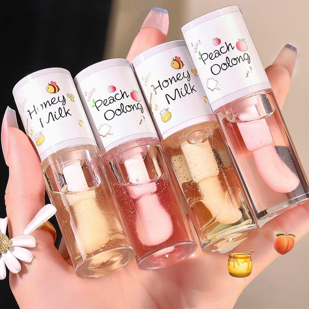 Baorder hydrating lip oil bottle with large brush for smooth application