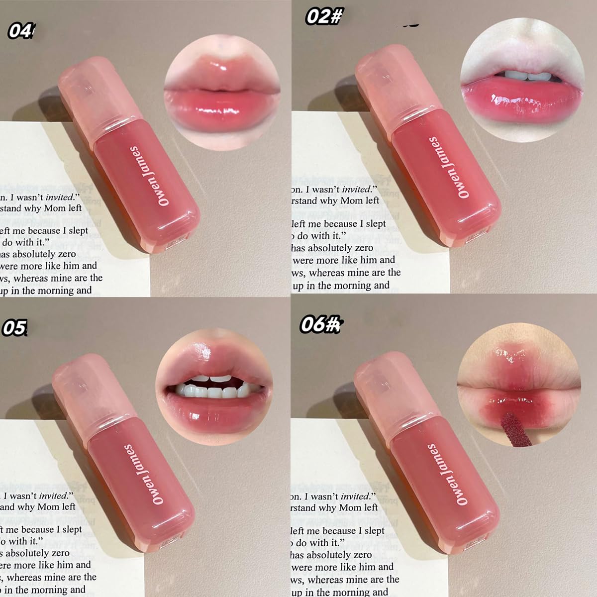 Baorder Korean lip glaze wand in use for smooth color glide