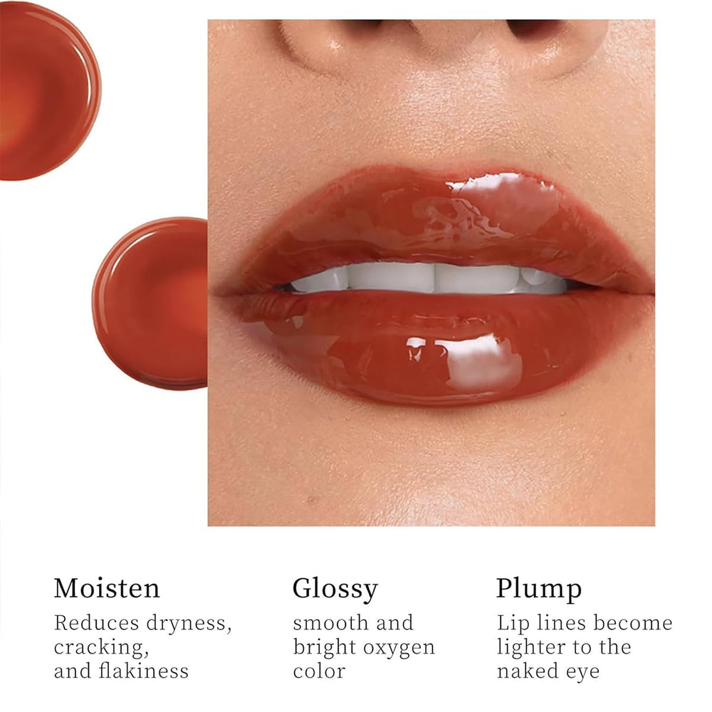 Baorder moisturizing lip gloss close-up highlighting lasting hydration.