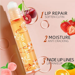 Baorder lip gloss orange flavor rollerball for bright shine and smooth lips