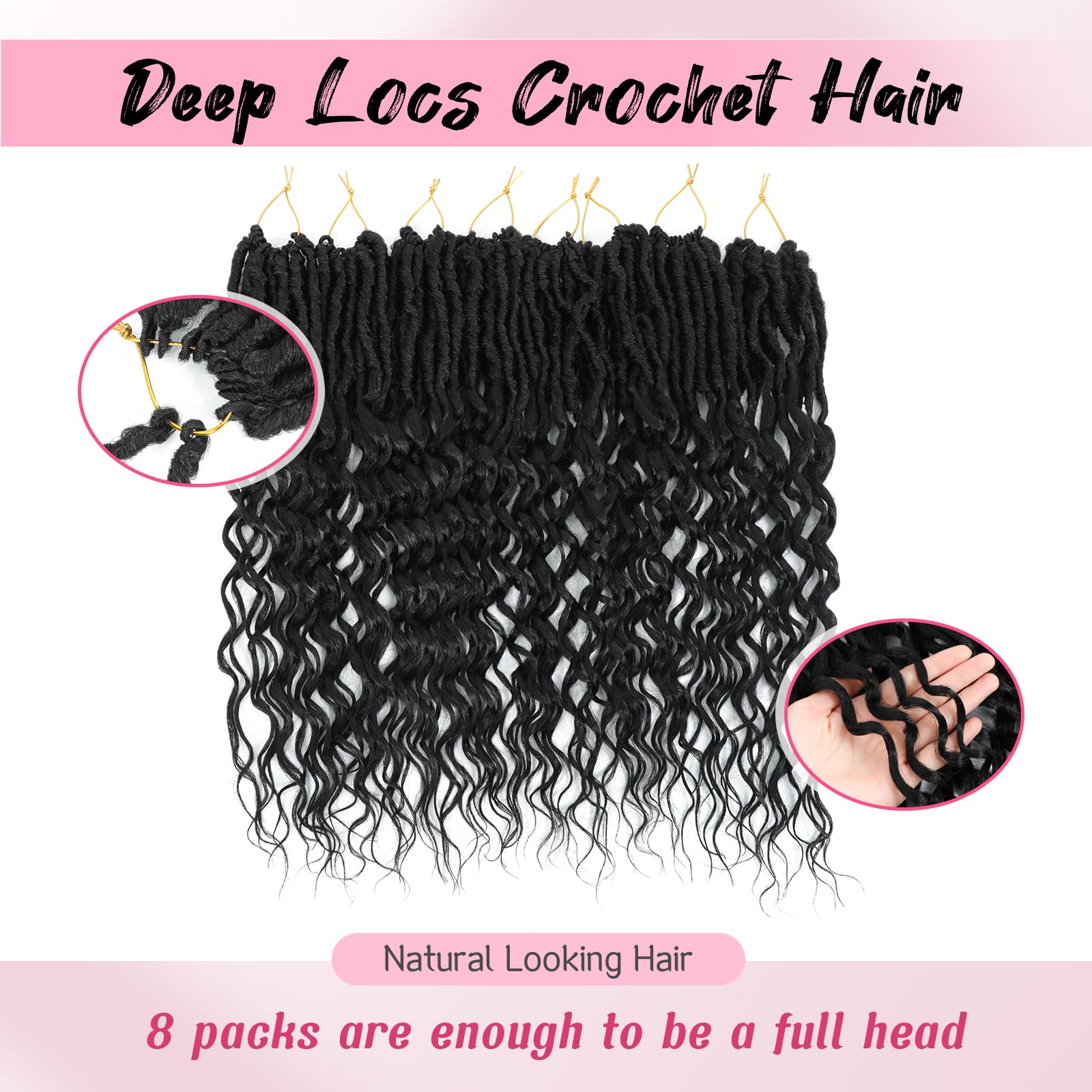 BAOTA Deep Faux Locs soft lightweight fiber provides comfortable all day wear.