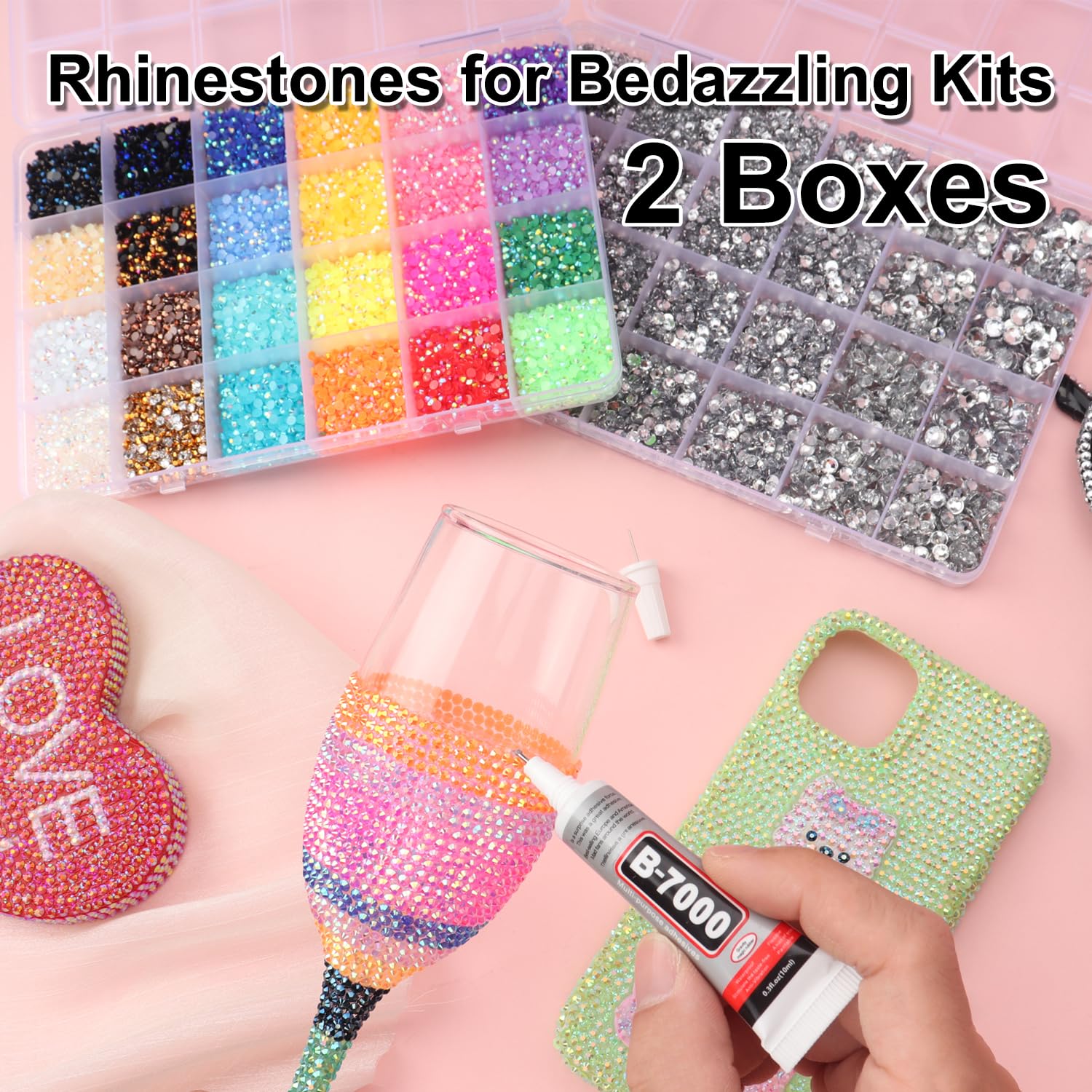 BAOYAALIN clear 10ml B7000 glue set for precise gem adhesion