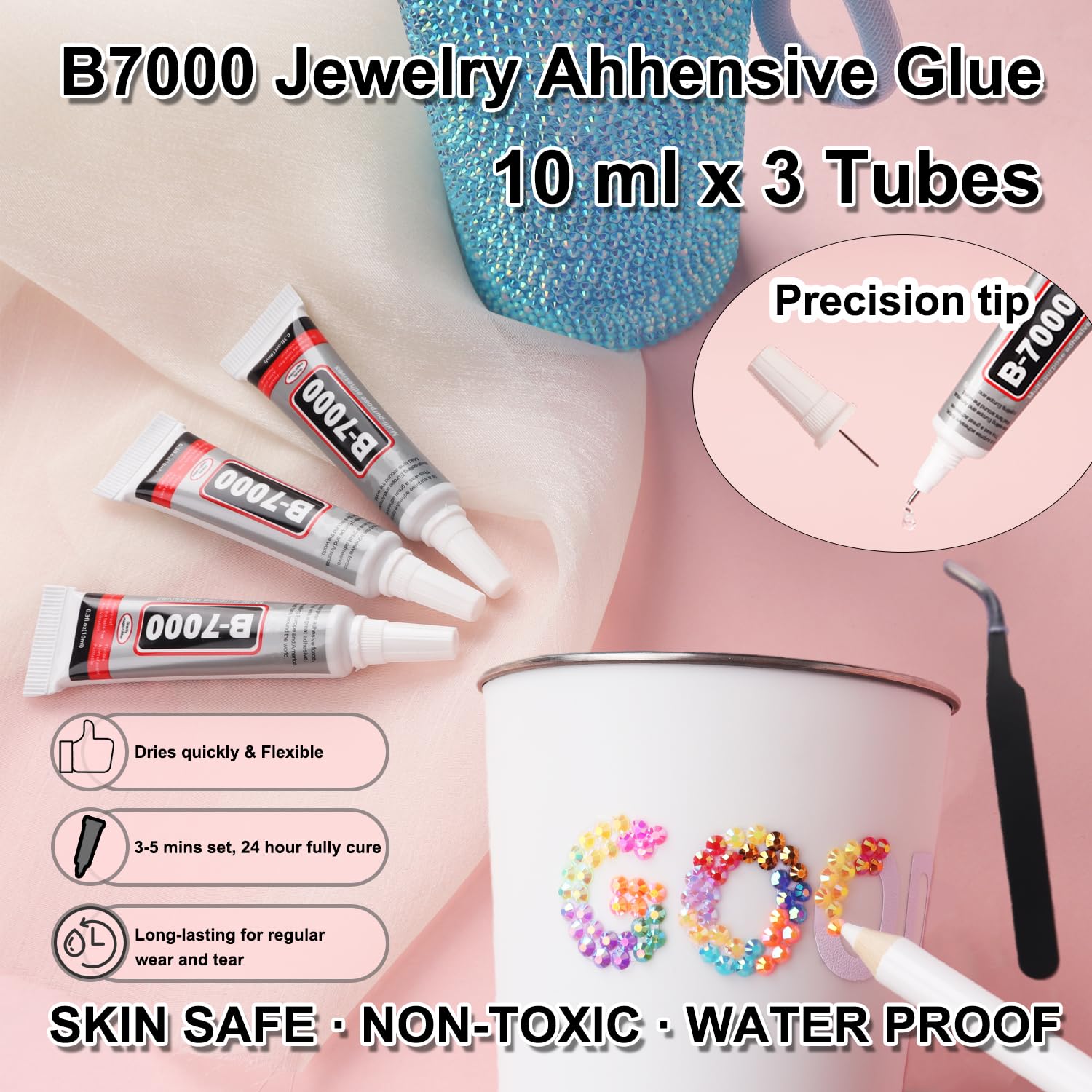 BAOYAALIN bedazzling kit for DIY crafts, nails, and accessories