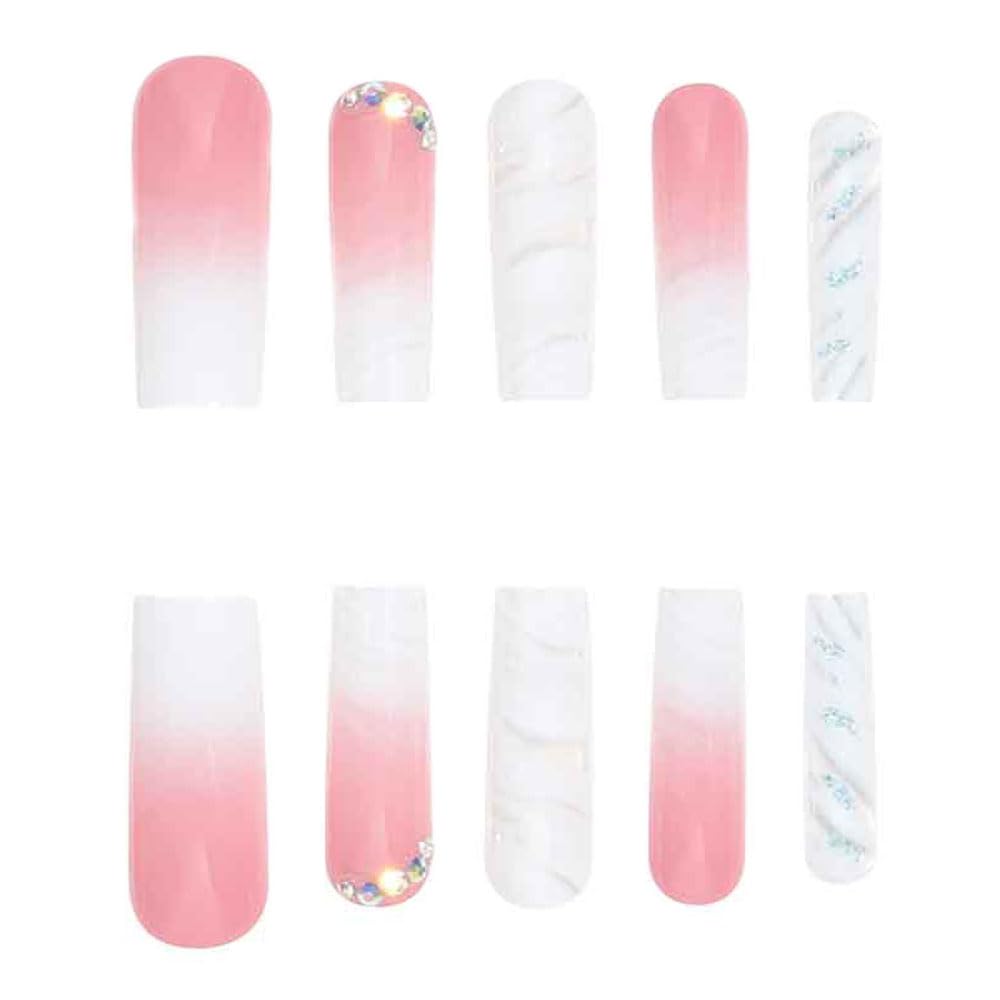 BAOYAALIN full-cover acrylic nails in 12 sizes fit a wide range.
