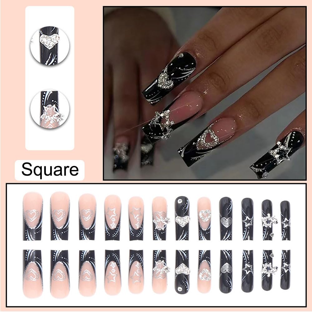 BAOYAALIN nails applied at home with glue-on method