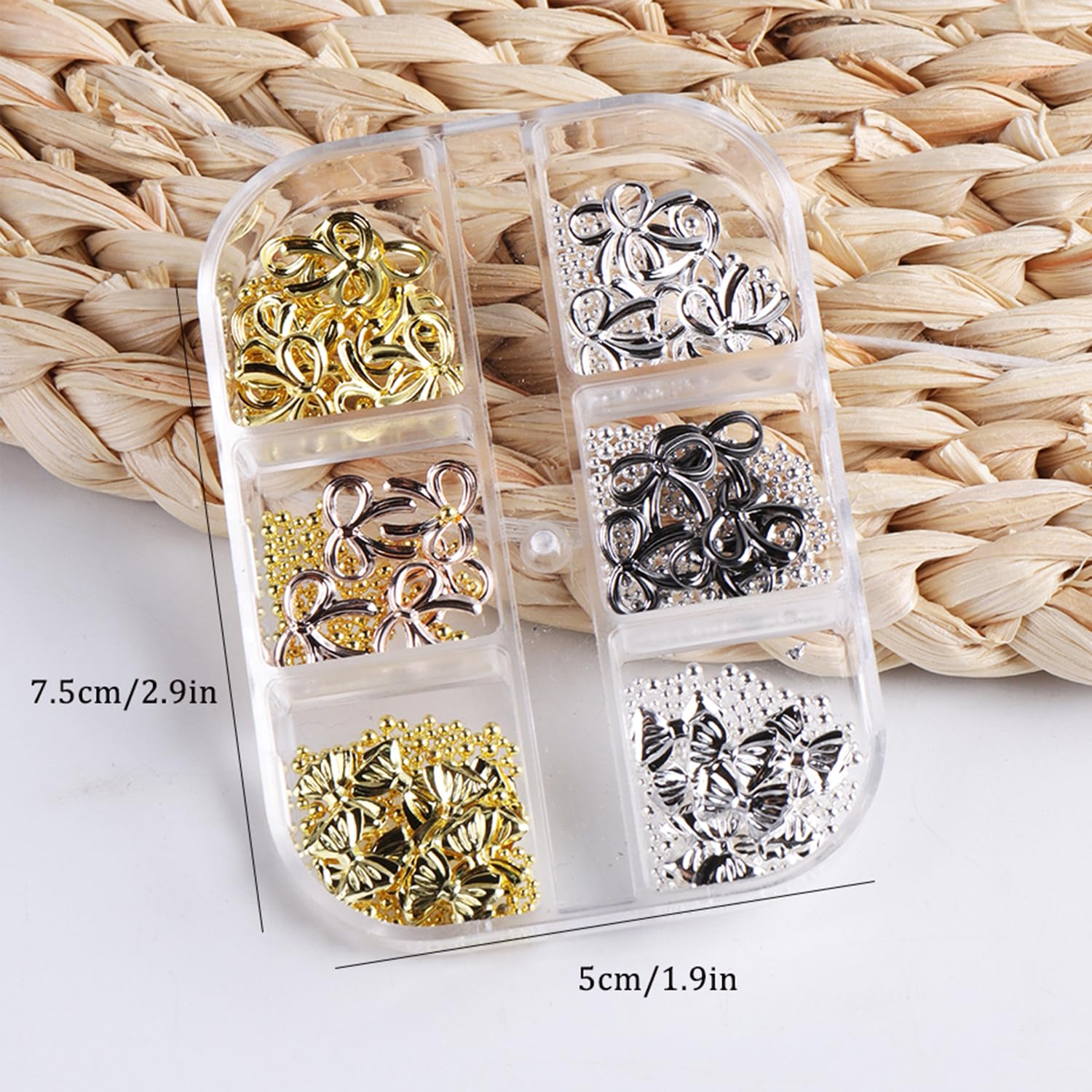 Baoyaalin nail art charms in packaging ideal for gifting or DIY kits.